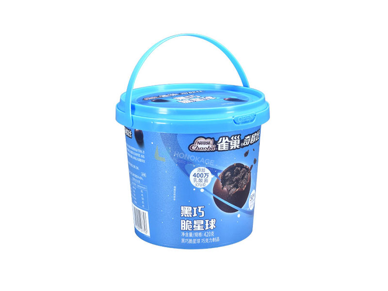 1.2l Round IML Plastic Chocolate Buckets