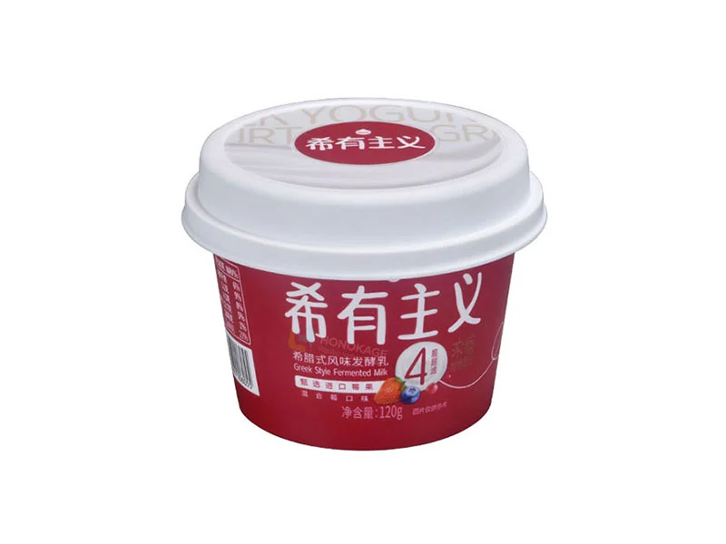 118g IML Plastic Yogurt Cup With Lid And Spoon